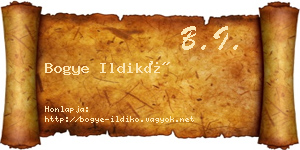 Bogye Ildikó névjegykártya